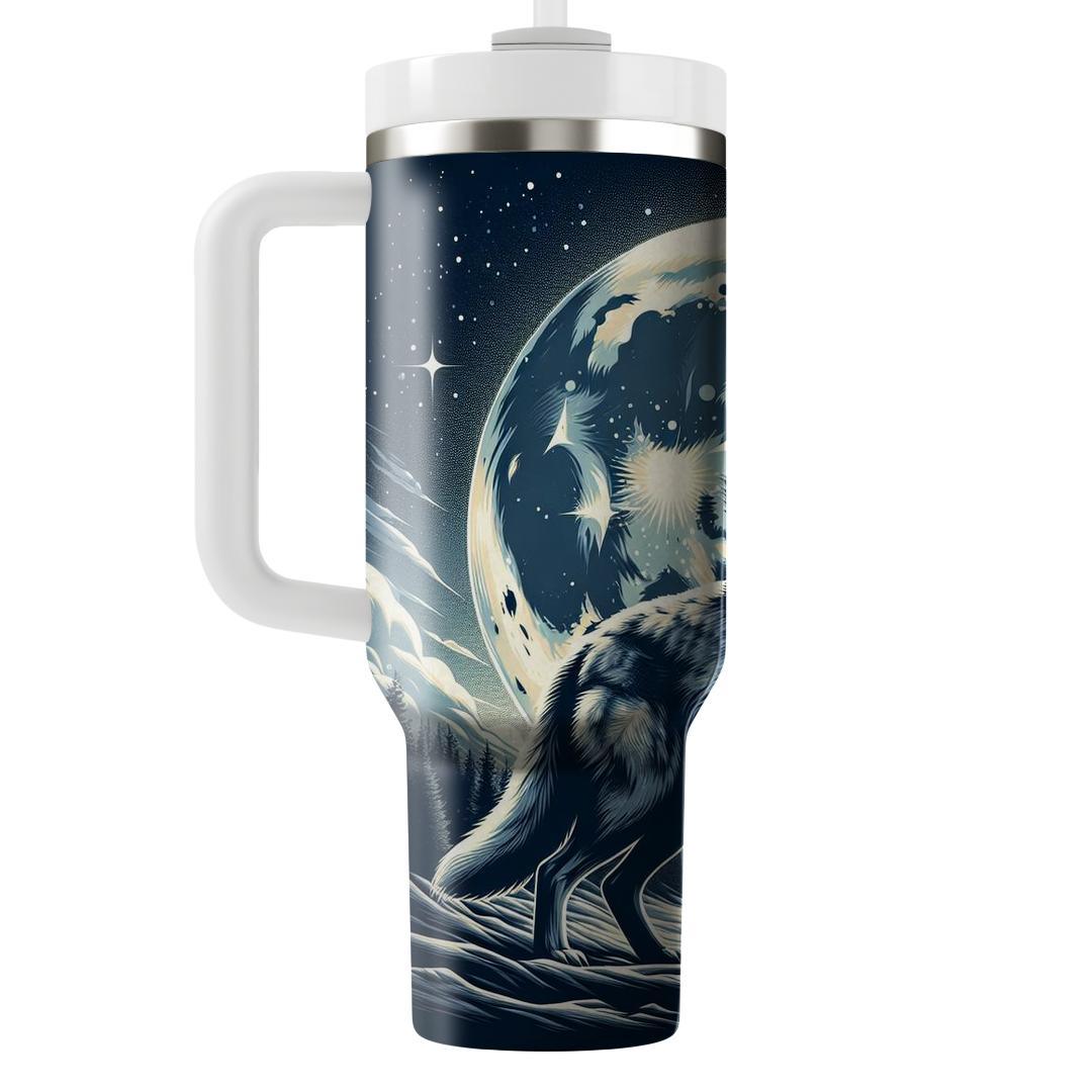 Bold Wolf Spirit  Travel Tumblers