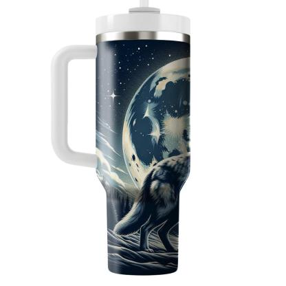 Bold Wolf Spirit  Travel Tumblers