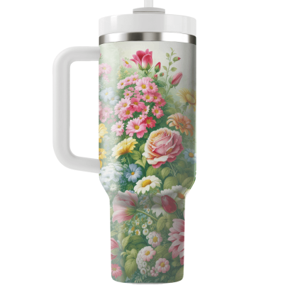 Lively Blooming Garden  Tumblers With Lids