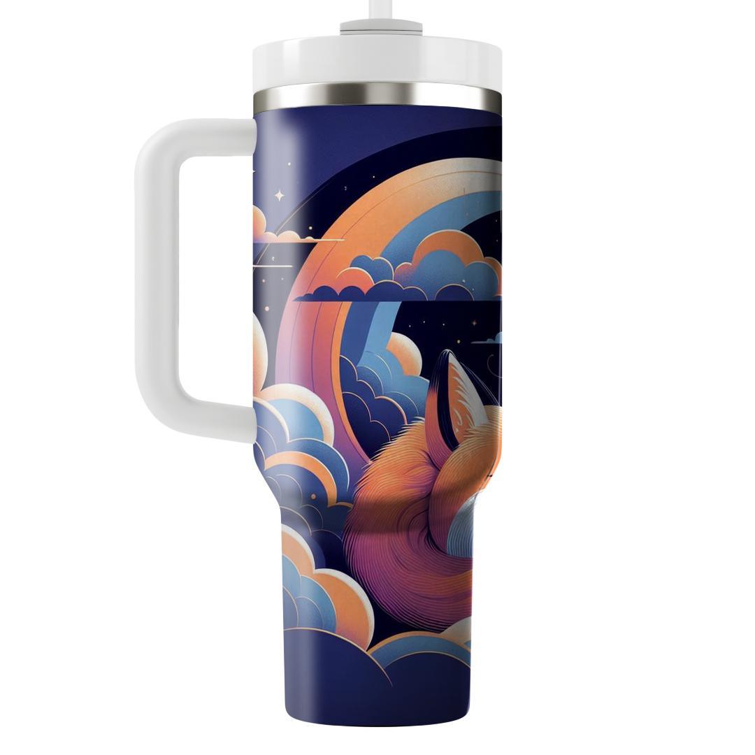 Dreamy Night Fox  Tumblers With Lids