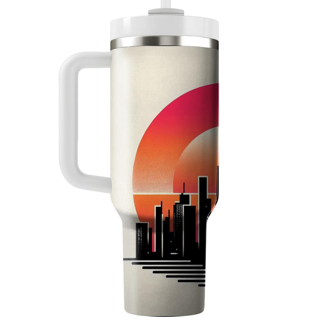 Dramatic Skyline Silhouette  Decorative Tumblers