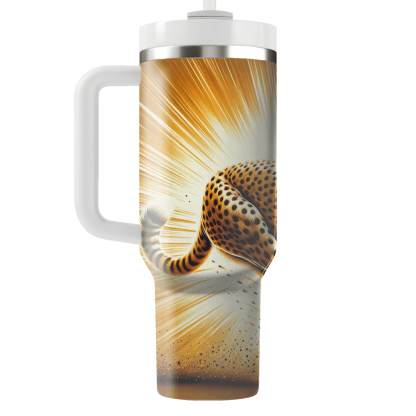 Energetic Cheetah Sprint  Tumbler Cups