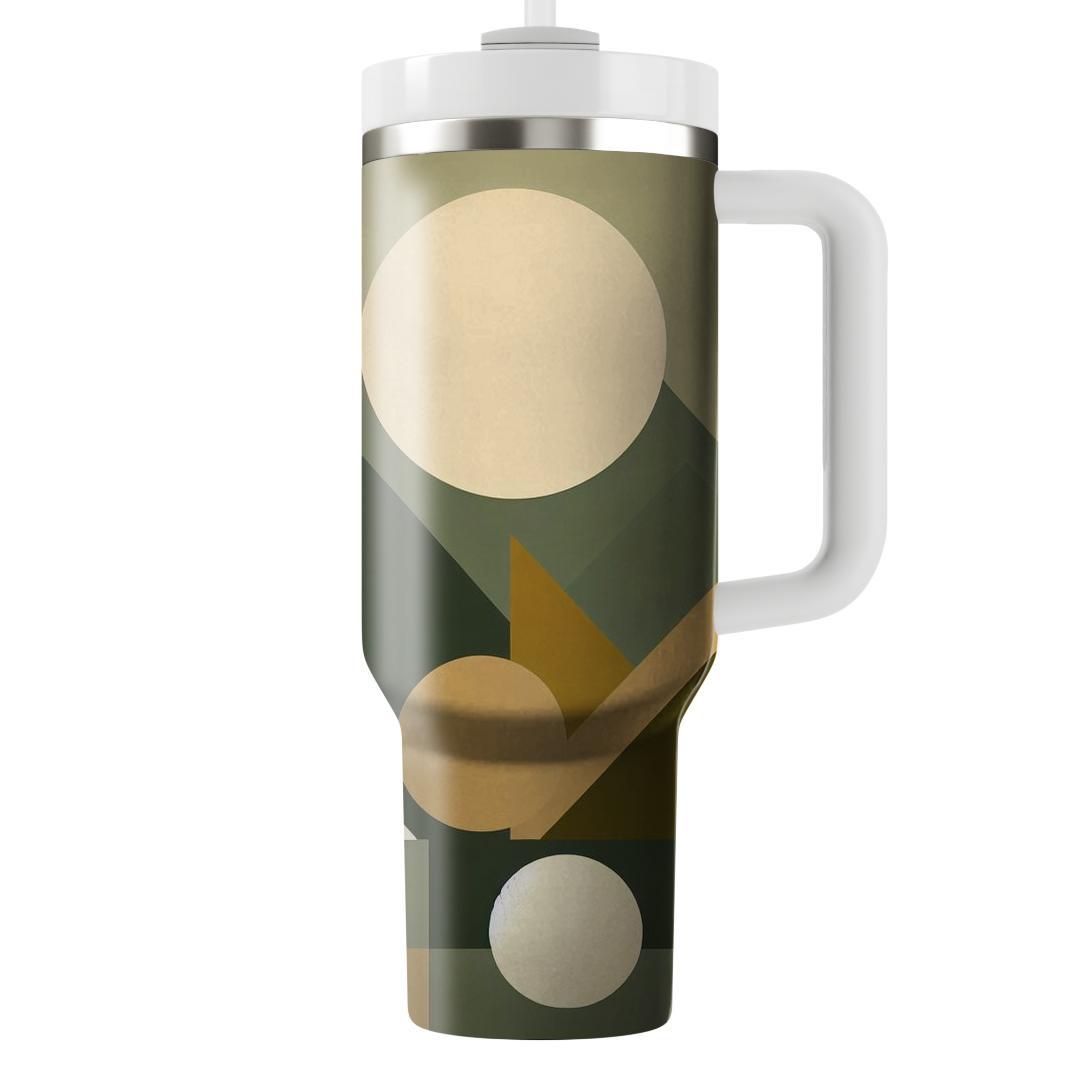 Earth Tones Geometric Harmony  Tumbler Cups