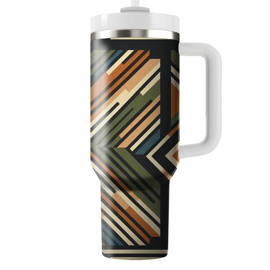 Rustic Plaid Groove  Tumbler Cups