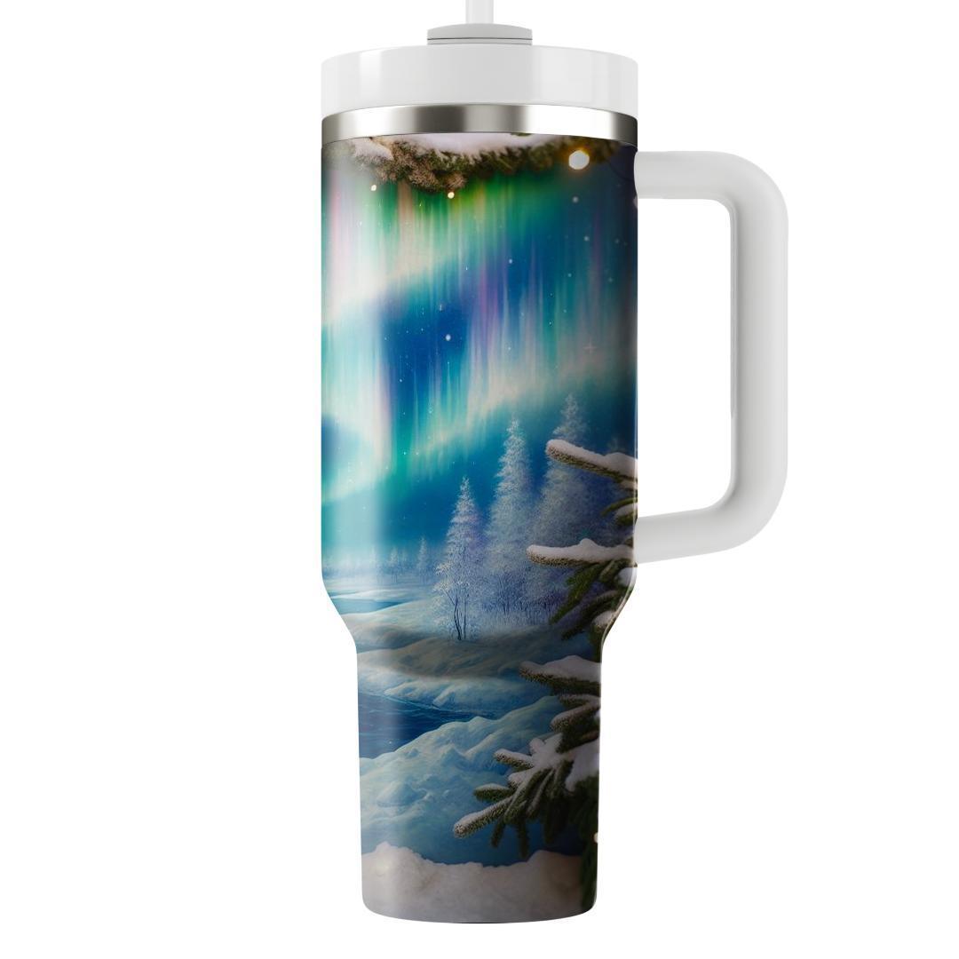 Frosty Polar Bear Glow  Travel Tumblers