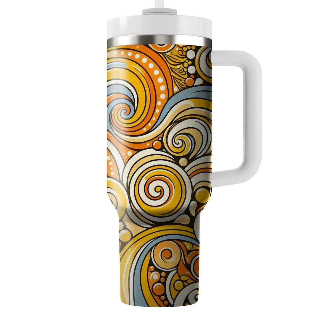 Charming Sunshine Swirls  Tumblers With Lids