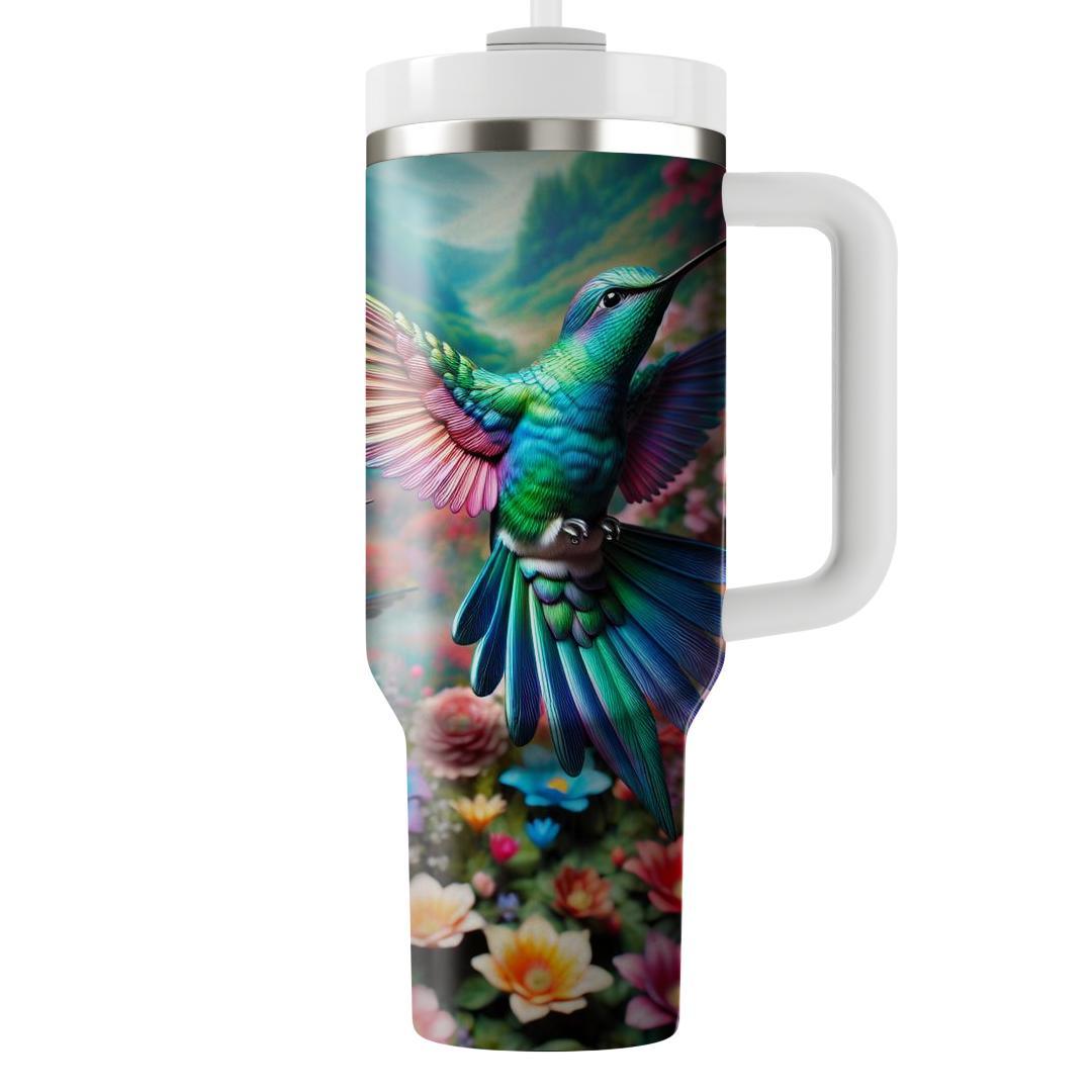 Radiant Hummingbird Harmony  Tumblers With Lids