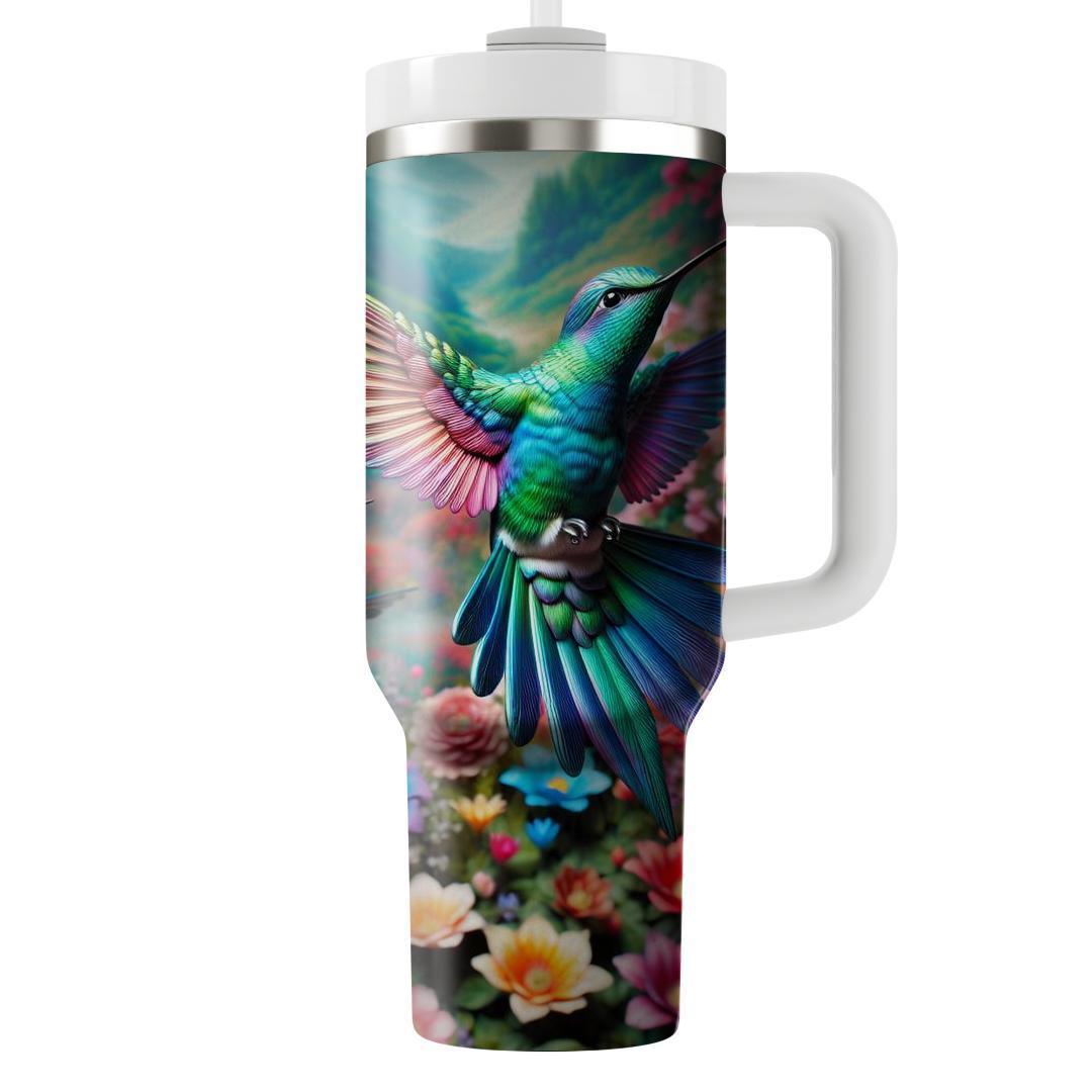 Radiant Hummingbird Harmony  Tumblers With Lids