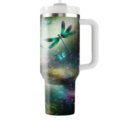 Fantastical Dragonfly Meadow  Travel Tumblers