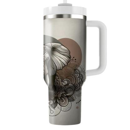 Artistic Elephant Reverie  Travel Tumblers