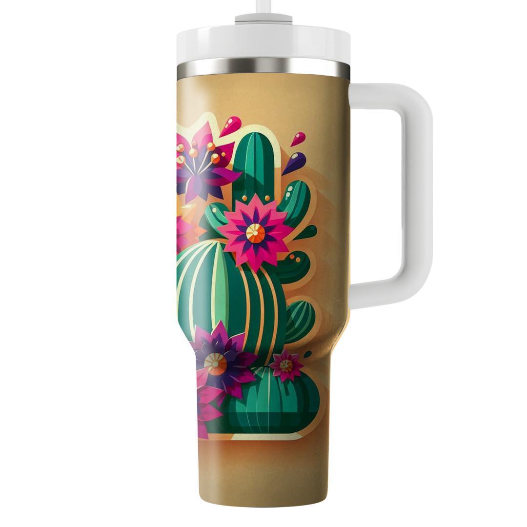 Cactus Floral Fusion  Unique Tumblers