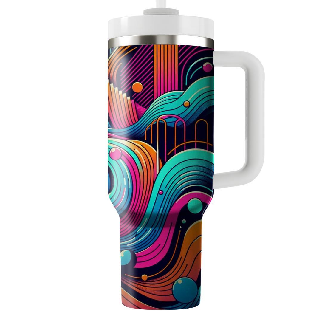 Neon Wave Retro  Unique Tumblers