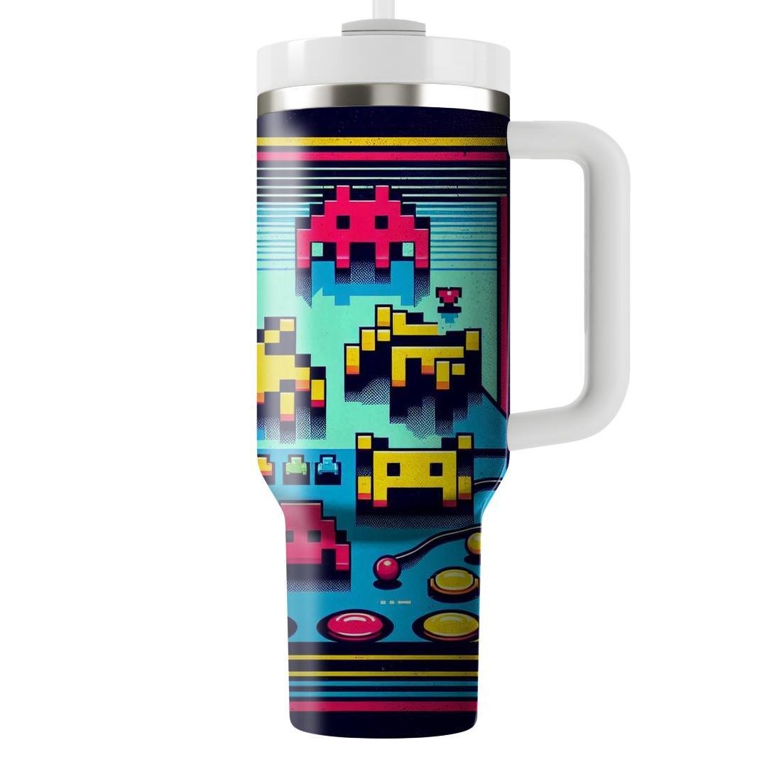 Retro Arcade Galore  Personalized Tumblers