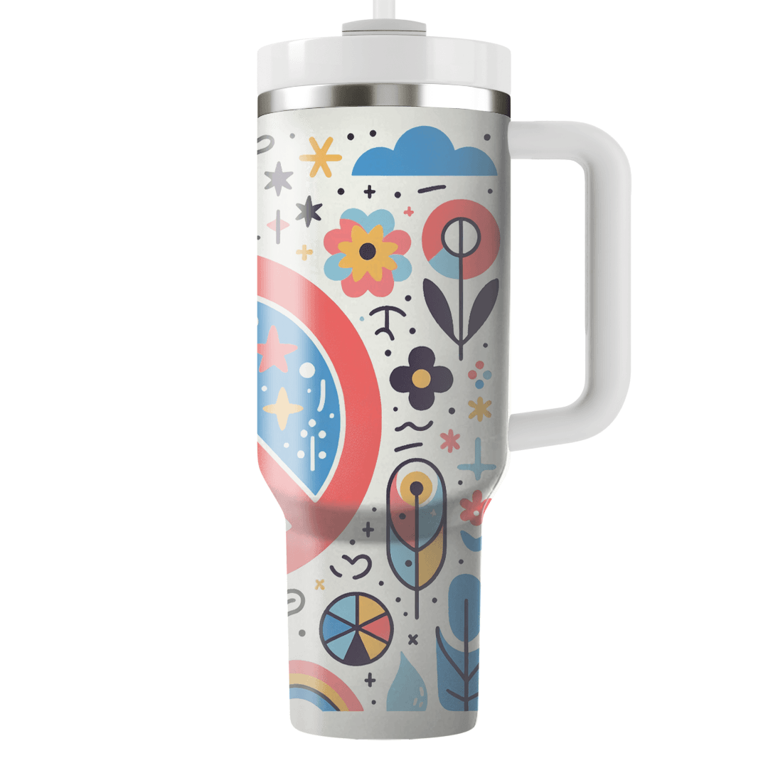 Funky Peace Sign Vibes  Custom Tumblers
