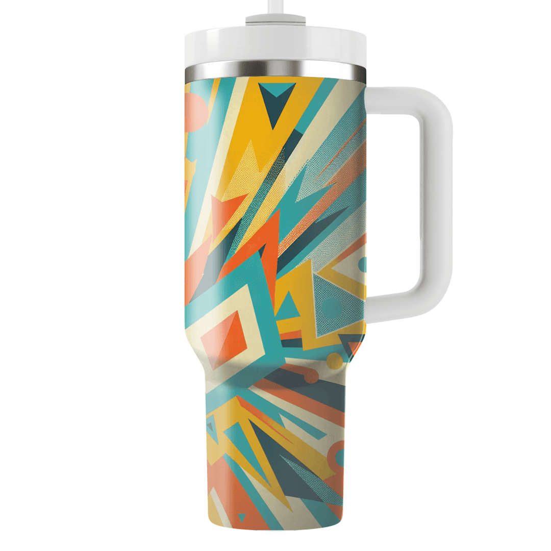 Retro Triangle Explosion  Custom Tumblers