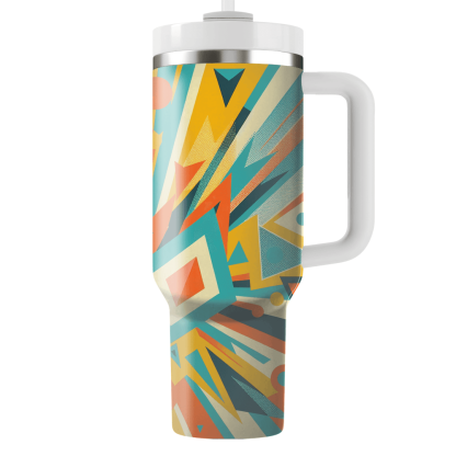 Retro Triangle Explosion  Custom Tumblers
