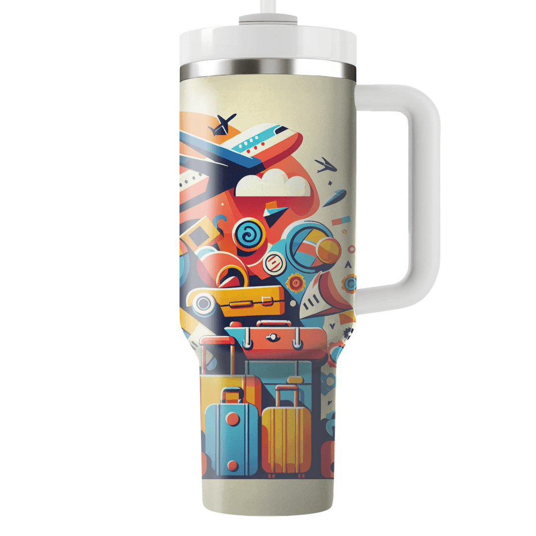Retro Travel  Tumbler Cups