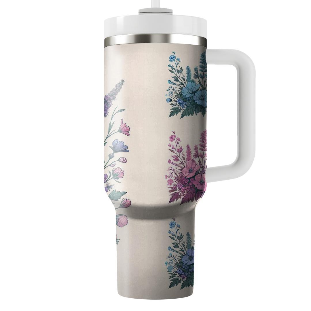 Dreamy Floral Garden  Tumblers With Lids