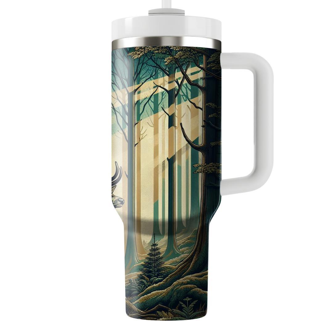 Majestic Stag Woodland  Personalized Tumblers