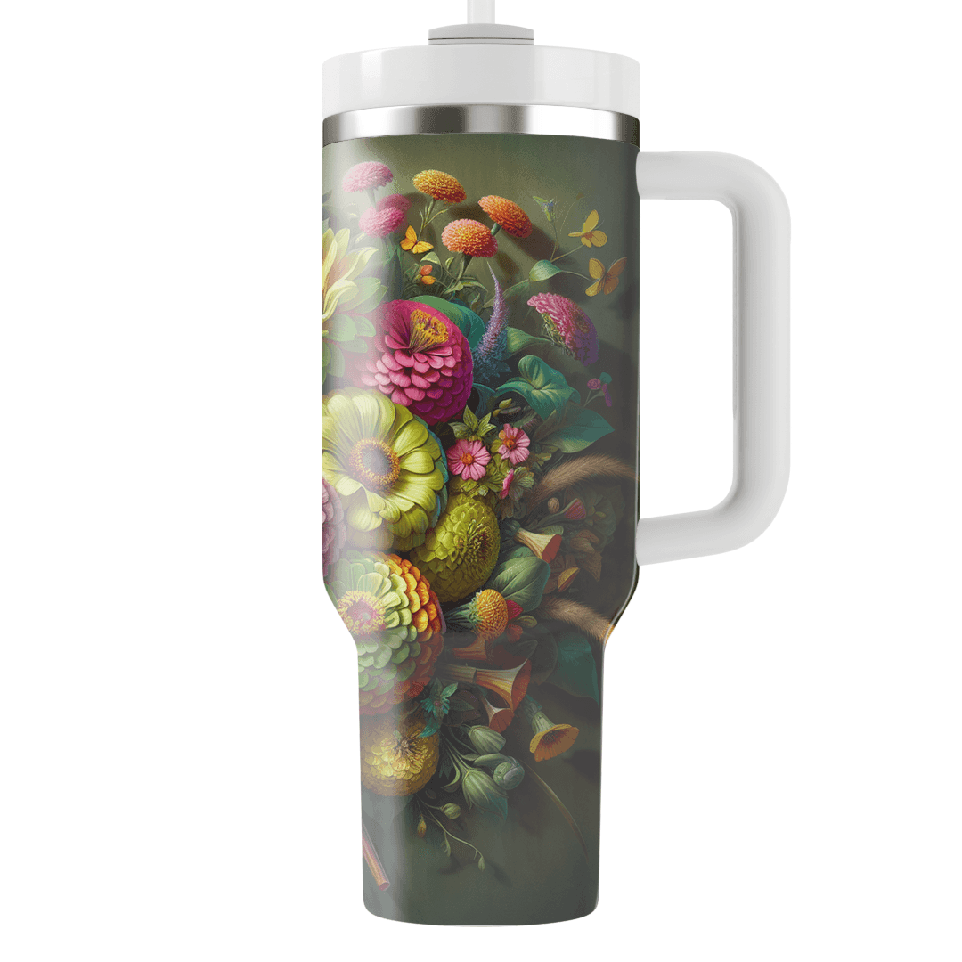 Lively Summer Bouquet  Travel Tumblers