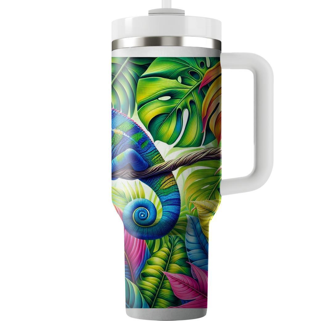 Funky Chameleon Color Play  Travel Tumblers