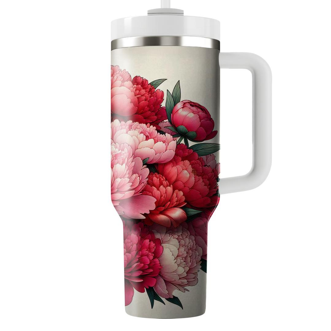 Rosy Cheeks Peony  Tumbler Cups