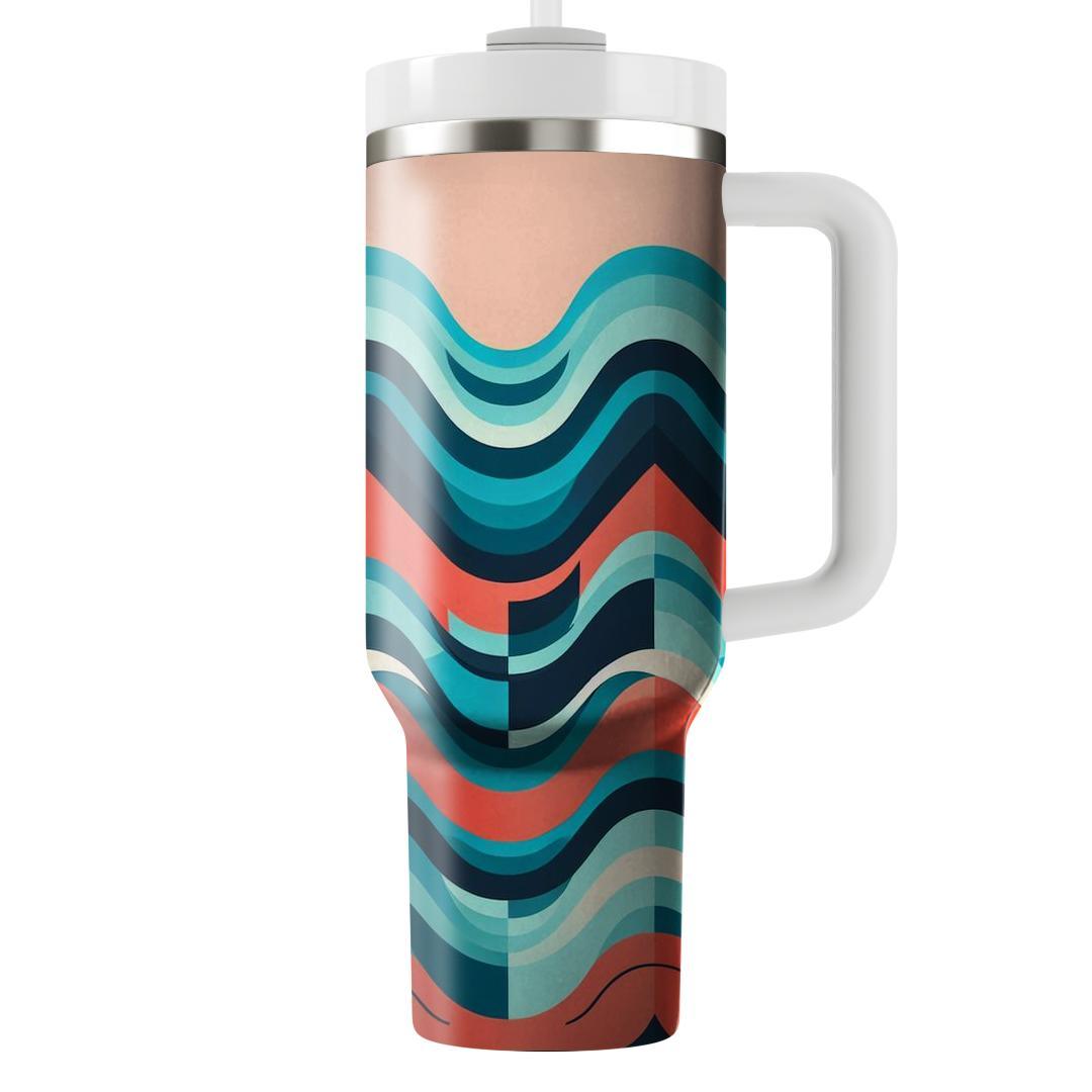 Dynamic Chevron Wave  Custom Tumblers