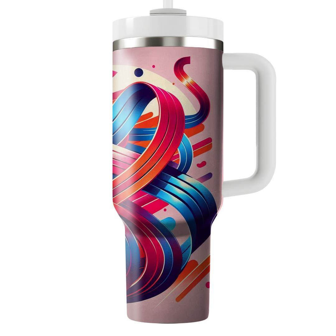 Radiant Ribbons Of Rhythm  Custom Tumblers