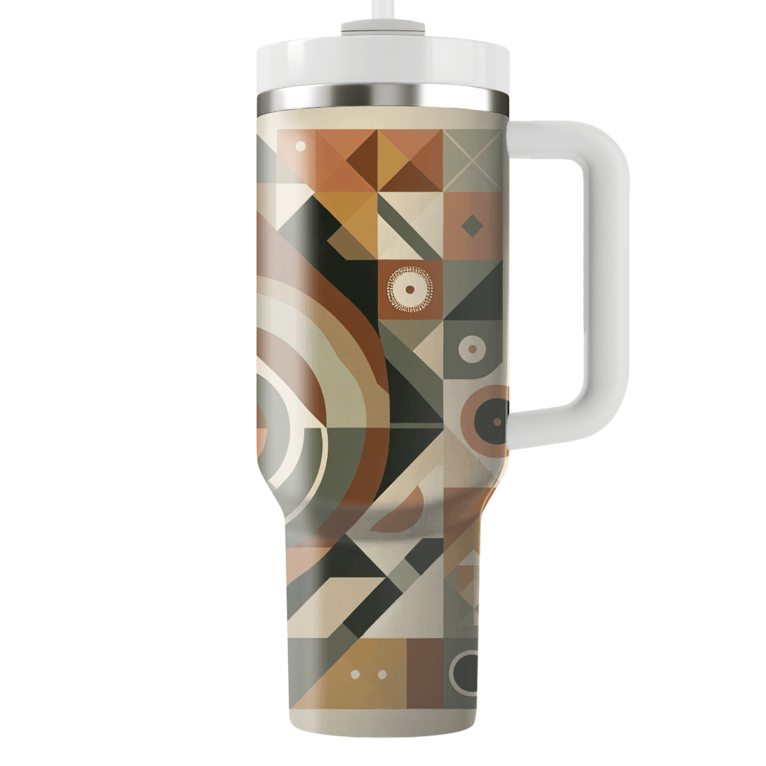 Earthy Tones Geometric Designs Unique Tumblers