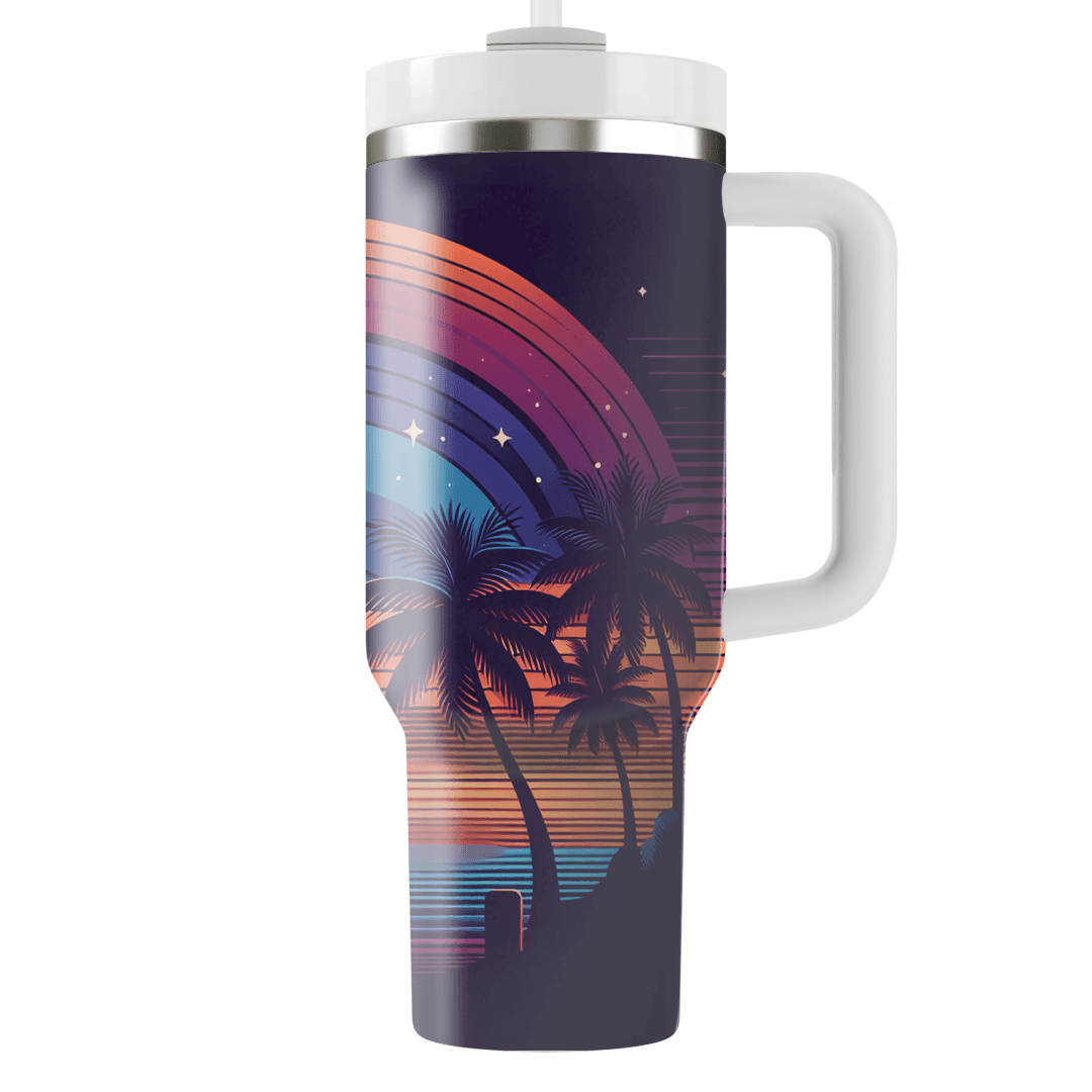 Eclectic Sunset Silhouette  Personalized Tumblers