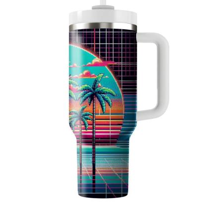 Pixel Perfect Paradise  Personalized Tumblers