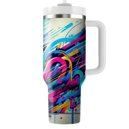 Vivid Urban Graffiti  Personalized Tumblers