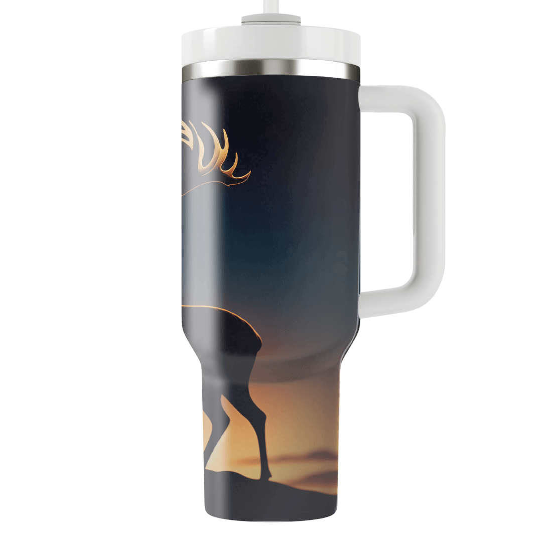 Golden Stag Silhouette  Decorative Tumblers