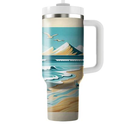 Summer Sandy Shores  Travel Tumblers