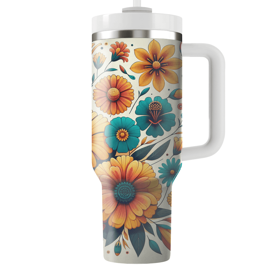 Bohemian Floral Breeze  Tumblers With Lids