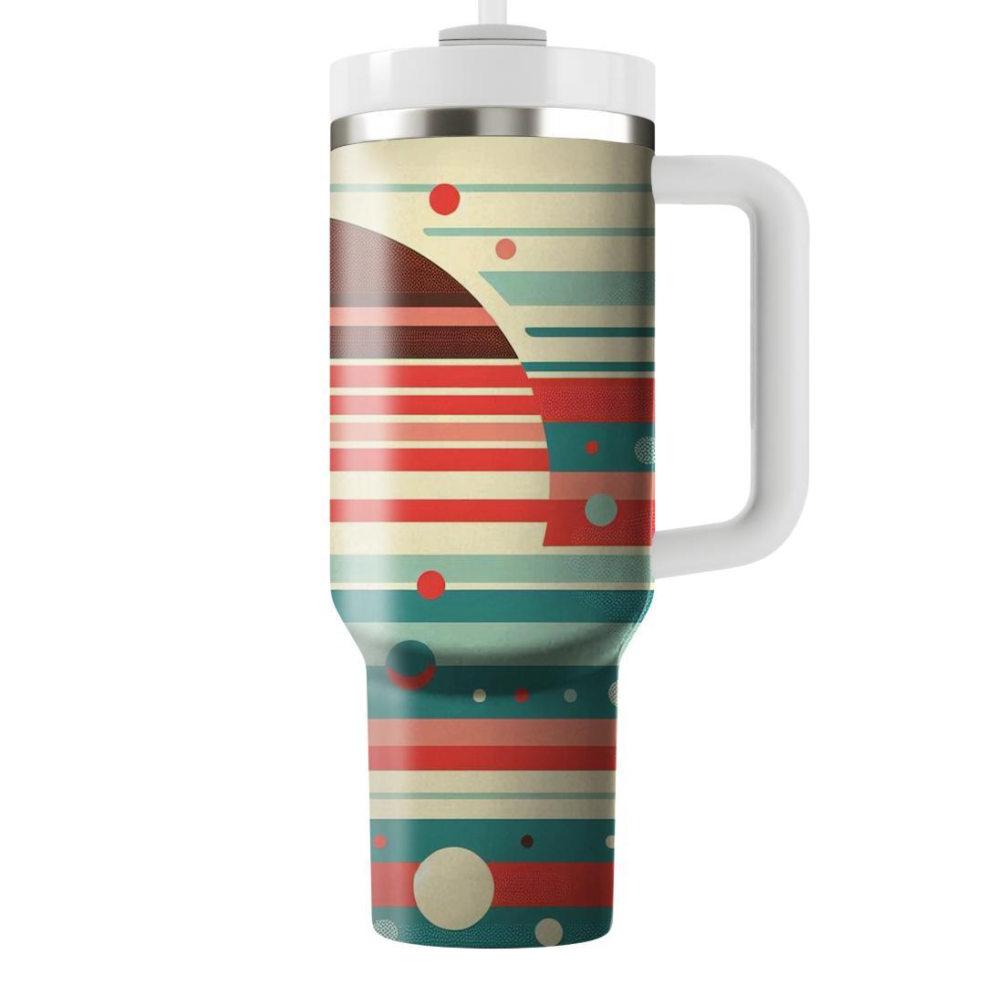 Retro Dots And Stripes  Travel Tumblers