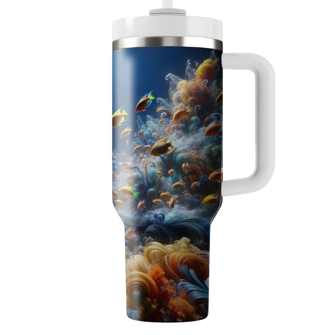 Colorful Fish Parade  Tumblers With Lids
