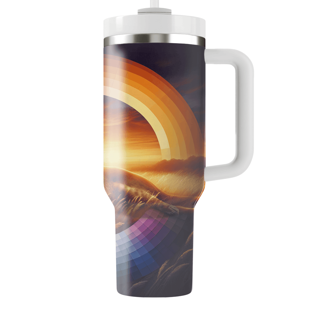 Fierce Lioness Sunset  Personalized Tumblers