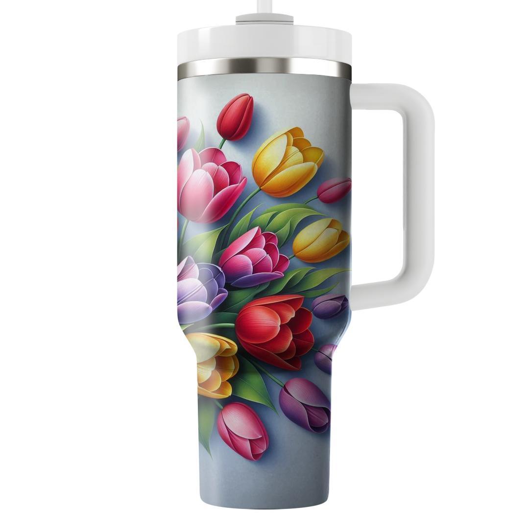 Charming Tulip Harmony  Personalized Tumblers