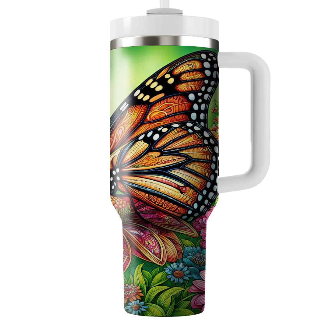 Delicate Monarch Butterfly  Tumblers With Lids