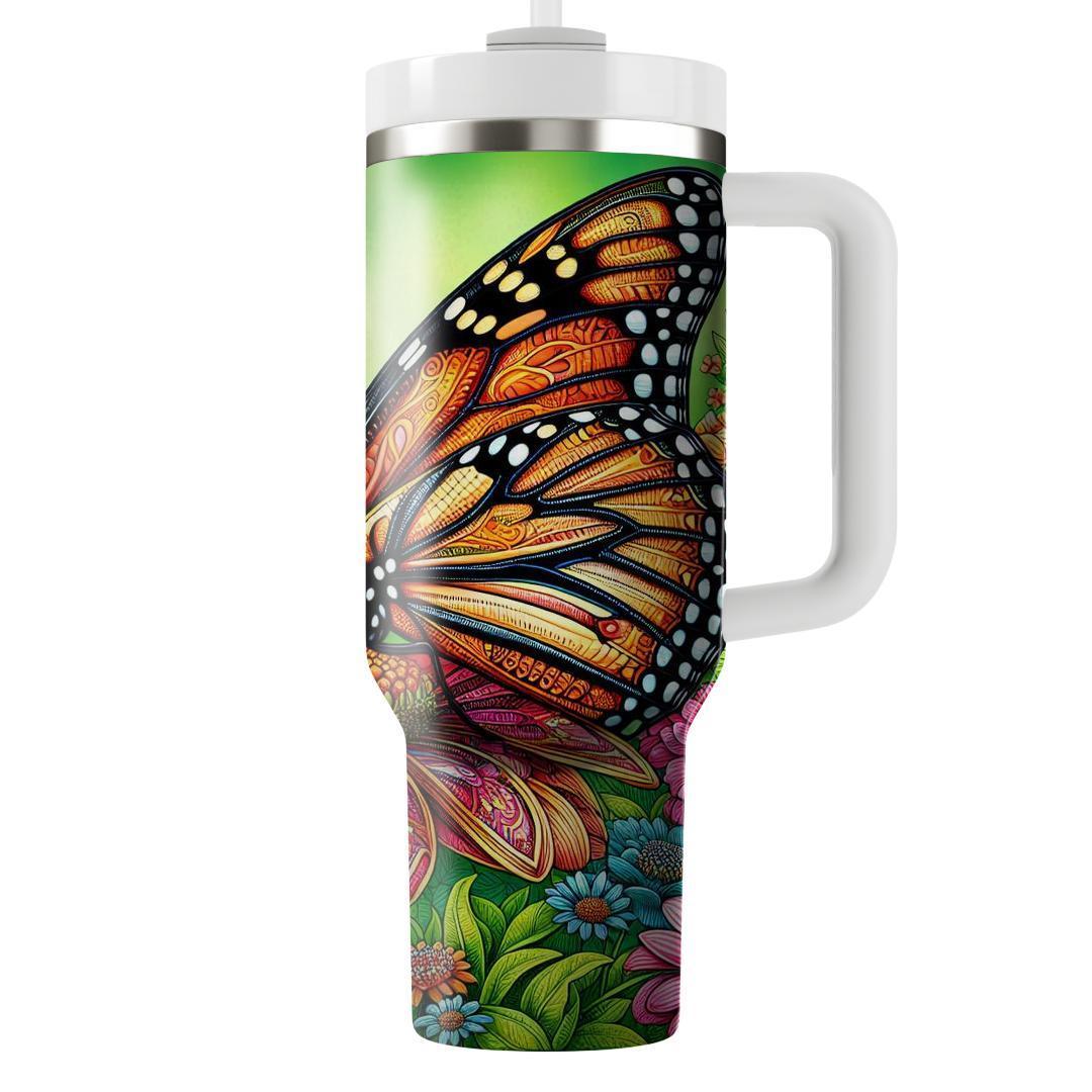 Delicate Monarch Butterfly  Tumblers With Lids