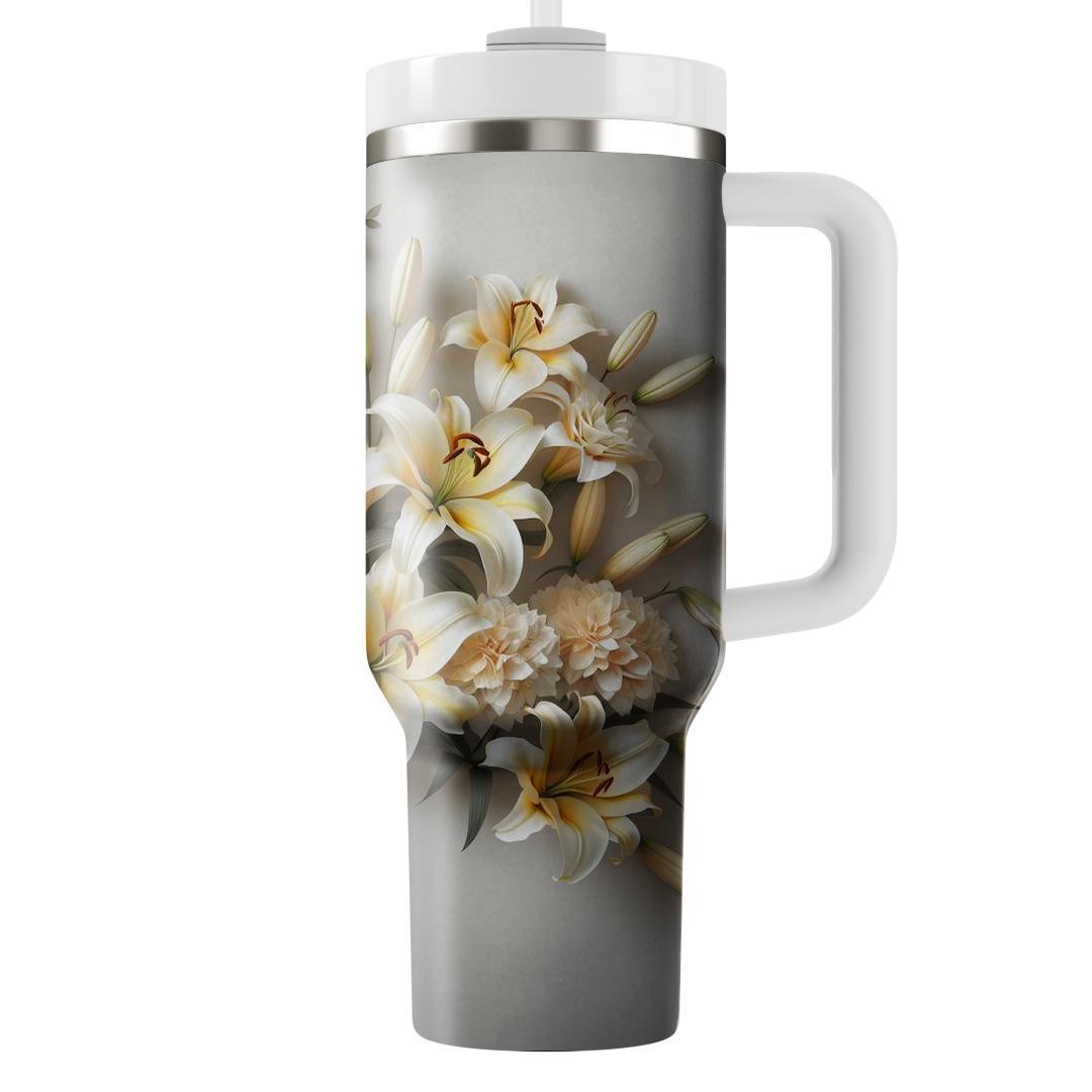 Ethereal Lily Cascade  Tumbler Cups
