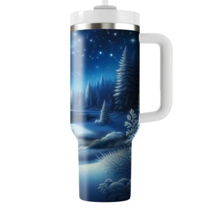 Winter Snowy Night Stars  Tumbler Cups