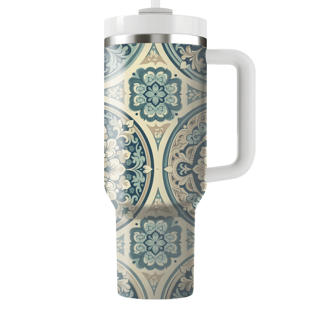 Vintage Floral Medallion  Insulated Tumblers