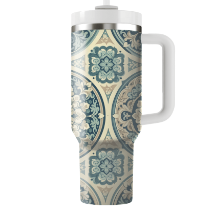 Vintage Floral Medallion  Insulated Tumblers