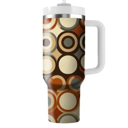 Retro Geometric Circle  Tumblers For Gifts