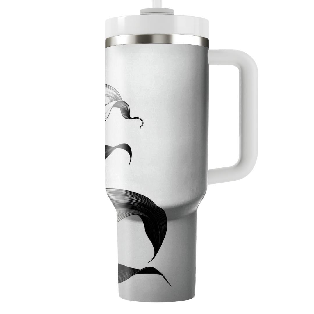 Floral Elegance Noir  Tumbler Cups