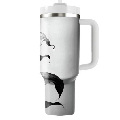 Floral Elegance Noir  Tumbler Cups