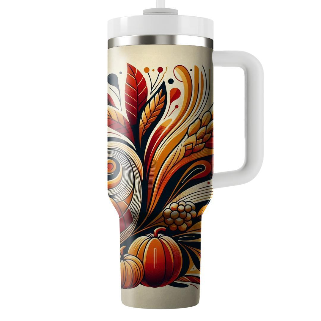 Timeless Embrace - A Unique Thanksgiving  Tumbler Cups