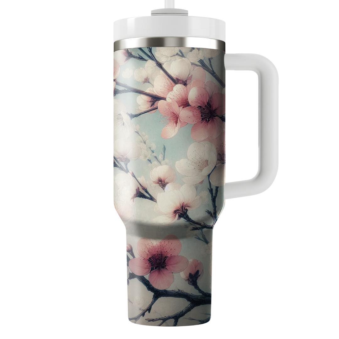 Peach Blossom Elegance  Tumbler Cups